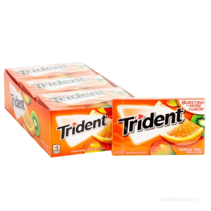 Kẹo Trident Gum không đường vị trái cây nhiệt đới ảnh 8