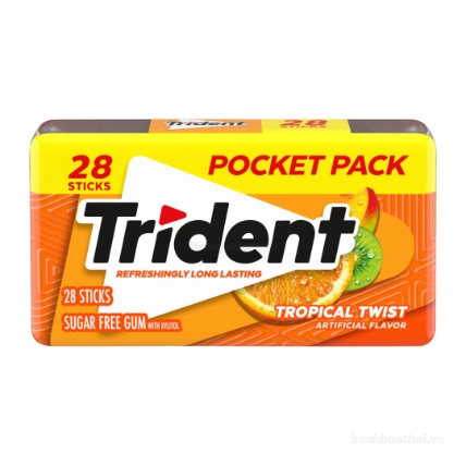 Kẹo Trident Gum không đường vị trái cây nhiệt đới ảnh 10
