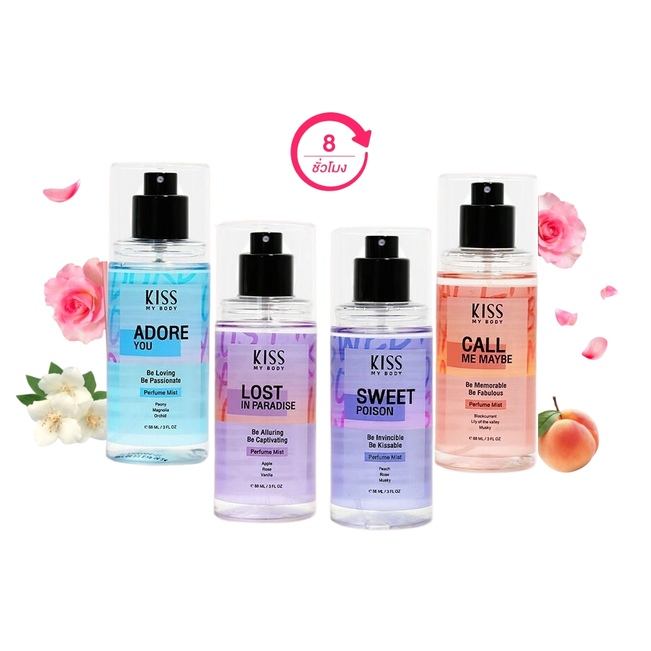 Xịt thơm toàn thân hương nước hoa Kiss My Body Perfume Body Mist