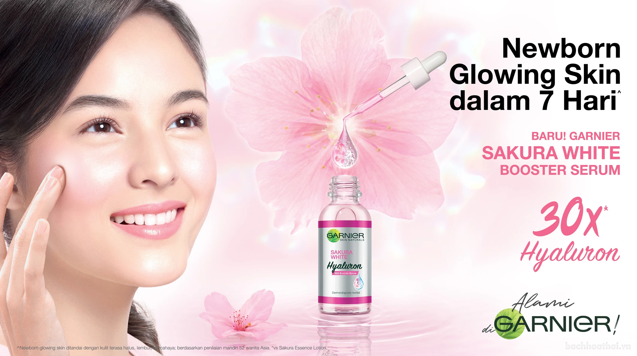 Serum Garnier New Sakura White Hyaluron Thai Lan