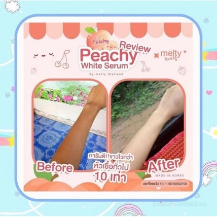 Serum Glutathione Arbutin Melty Peachy Whitening Body Serum Thái Lan ảnh 8