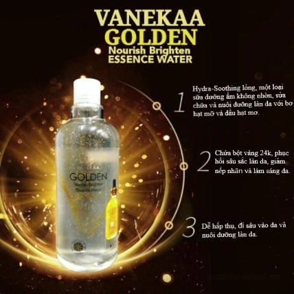 Nước hoa hồng Vanekaa Golden Nourish Brighten Essence Water ảnh 8