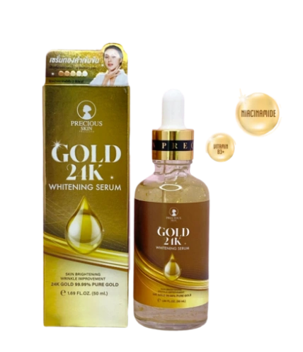 Serum dưỡng trắng da mặt  loại bỏ sắc tố nám sạm Gold 24K Whitening Niacinamide Thái Lan ảnh 1