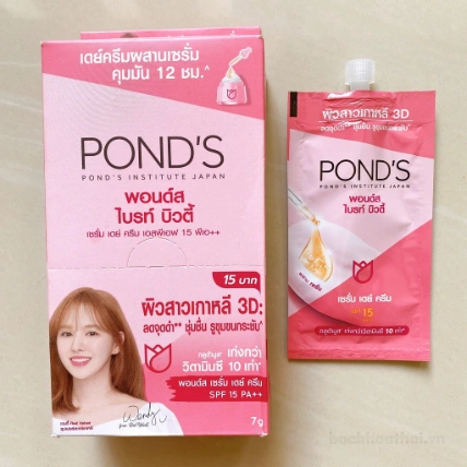 Túi serum dưỡng trắng chống nắng da ban ngày Pond’s Bright Beauty Thái Lan  ảnh 10