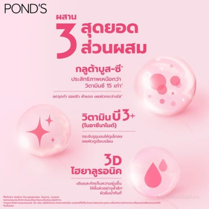 Túi serum dưỡng trắng chống nắng da ban ngày Pond’s Bright Beauty Thái Lan  ảnh 8