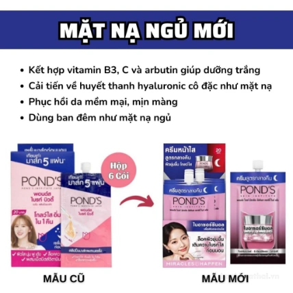 Túi serum dưỡng trắng chống nắng da ban ngày Pond’s Bright Beauty Thái Lan ảnh 17