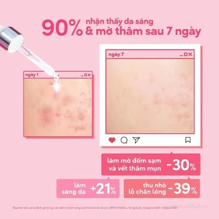 Túi serum dưỡng trắng chống nắng da ban ngày Pond’s Bright Beauty Thái Lan ảnh 5