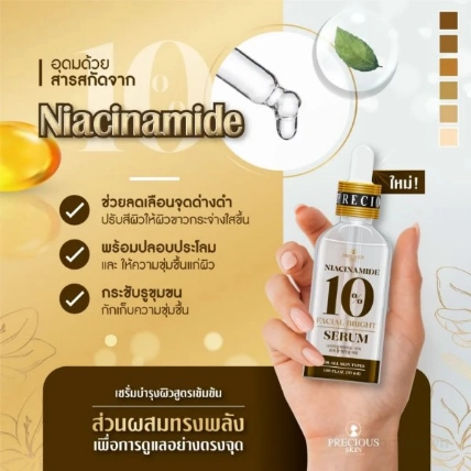 Serum dưỡng trắng da mặt Niacinamide 10% Facial Bright Serum 50ml ảnh 7