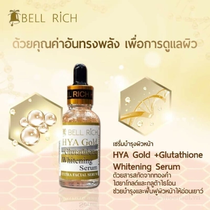 Serum vàng 24K dưỡng trắng da ngăn lão hóa Bell Rich Hya Gold Glutathione  ảnh 5