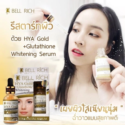 Serum vàng 24K dưỡng trắng da ngăn lão hóa Bell Rich Hya Gold Glutathione  ảnh 8