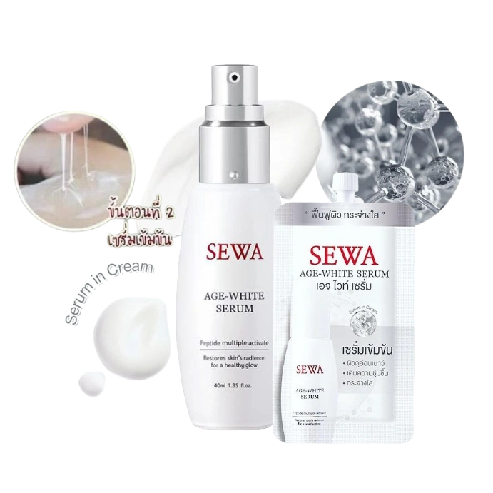 Tinh chất trắng da Sewa Age White Serum cho làn da sáng, rạng rỡ và trẻ trung Tuýp 8ml
