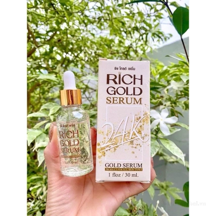 Xà bông rửa mặt và Serum vàng 24K dưỡng trắng và ngăn ngừa lão hoá da Rich Gold  ảnh 6