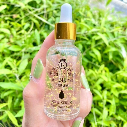 Xà bông rửa mặt và Serum vàng 24K dưỡng trắng và ngăn ngừa lão hoá da Rich Gold  ảnh 8