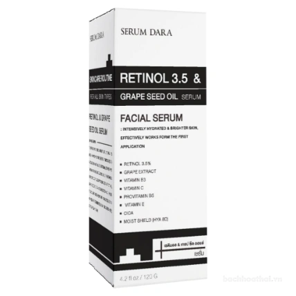 Tinh chất chống lão hoá da Serum Dara Retinol 3.5 chiết xuất dầu hạt nho  ảnh 2