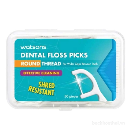 Chỉ nha khoa Watsons Round Thread Dental Floss Picks Thái Lan ảnh 7