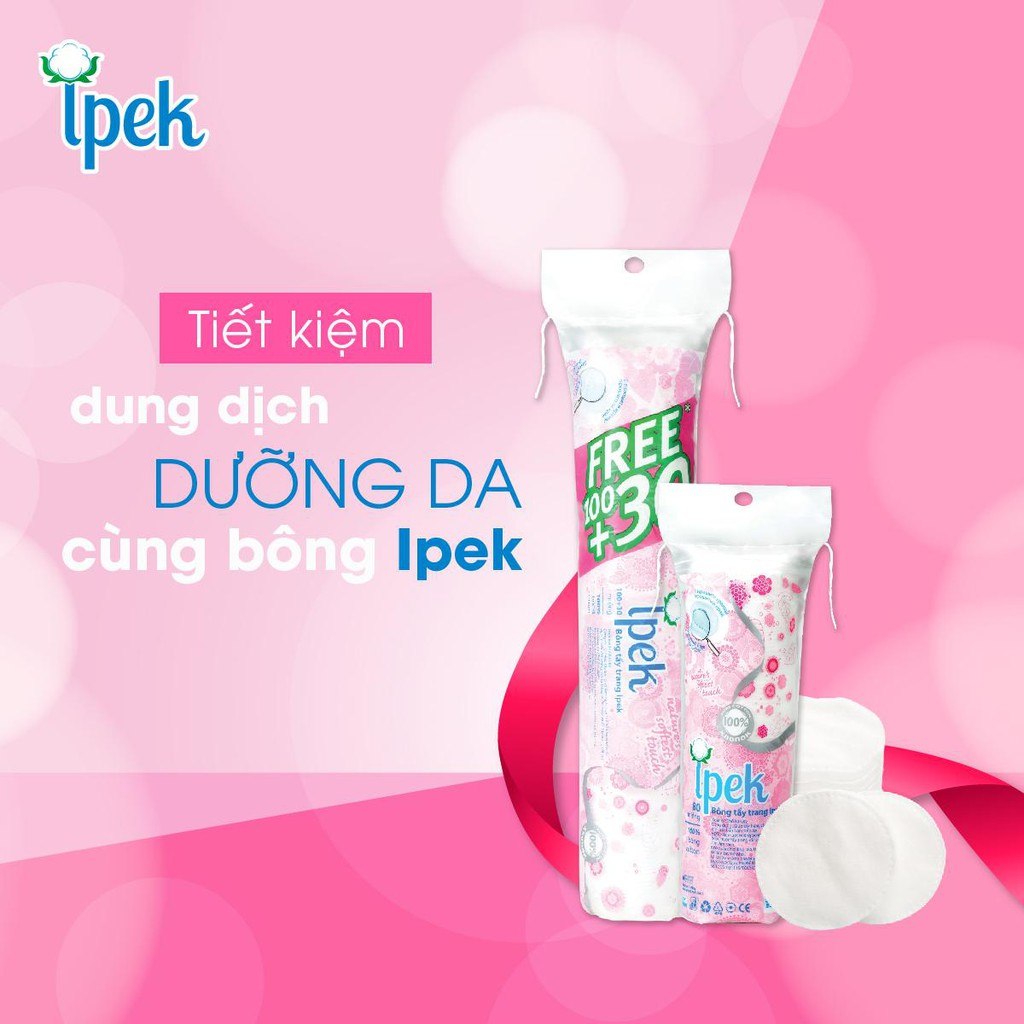 Bao bì bông tẩy trang Ipek 150 miếng