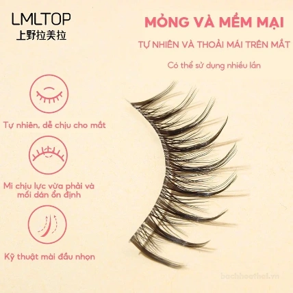 Lông mi giả mềm mại tự nhiên, không gây nặng mí LMLTOP Eyelash ảnh 12