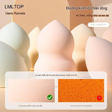 Bông mút trứng trang điểm LMLTOP siêu mịn 0.1mm nội địa Trung  ảnh 2