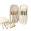 Bộ cọ Mini 10 món cán nhựa túi da PU siêu mịn  ảnh 1
