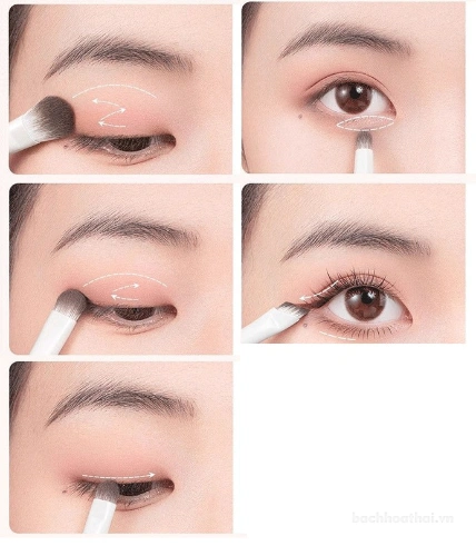 Bộ cọ trang điểm mắt 5 món Yunci đánh phấn mắt mũi lông mềm ảnh 5