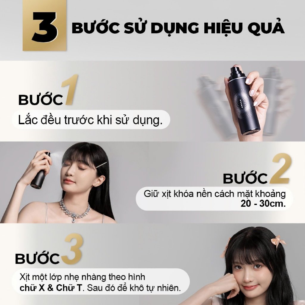 hai chai Pramy Setting Spray đặt cạnh nhau — một chai đen Matte bên trái, một chai trắng-xanh Dewy bên phải, ánh sáng studio