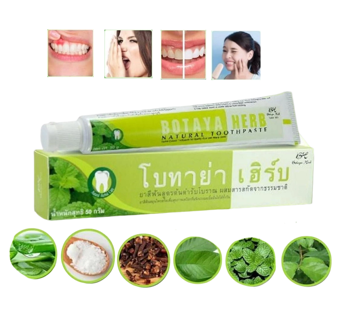 Kem đánh răng thảo dược làm trắng ngăn ngừa các vấn đề răng miệng Botaya Herb Natural Toothpaste