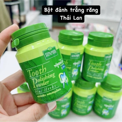 Bột làm trắng răng thảo dược Supaporn Tooth Polishing Powder Plus Herbs Thái Lan ảnh 5