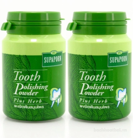Bột làm trắng răng thảo dược Supaporn Tooth Polishing Powder Plus Herbs Thái Lan ảnh 4