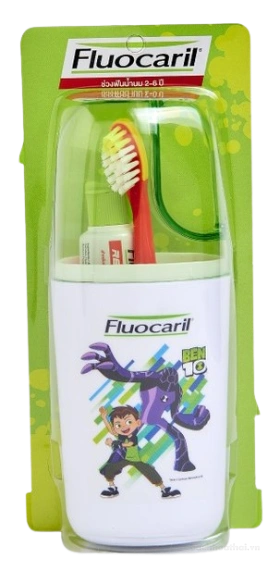 Bộ kem đánh răng và bàn chải trẻ em Fluocaril Brushing Set Thái Lan ảnh 20