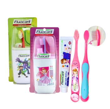 Ảnh sản phẩm Bộ kem đánh răng và bàn chải trẻ em Fluocaril Brushing Set Thái Lan 1