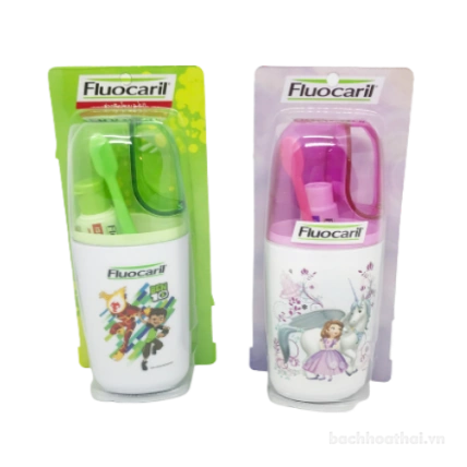Bộ kem đánh răng và bàn chải trẻ em Fluocaril Thái Lan ảnh 1
