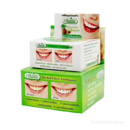 Bộ kem đánh răng thảo dược thơm miệng trắng răng  Herbal Clove Toothpaste + Coconut Toothpaste ảnh 1
