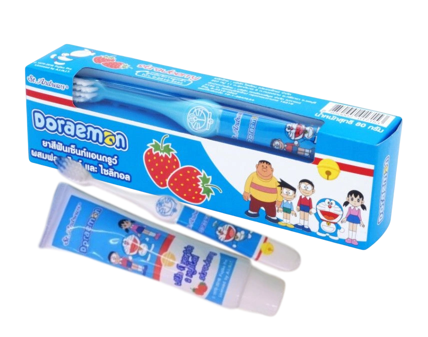 Bộ kem đánh răng trẻ em St. Andrew phiên bản Doraemon kèm bàn chải