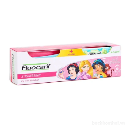 Combo kem đánh răng, bàn chải công chúa Fluocaril Big Teeth Disney Princess Thái Lan ảnh 3