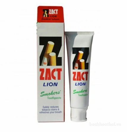 Kem đánh răng giảm vết ố vàng Zact Lion 160g Thái Lan  ảnh 2