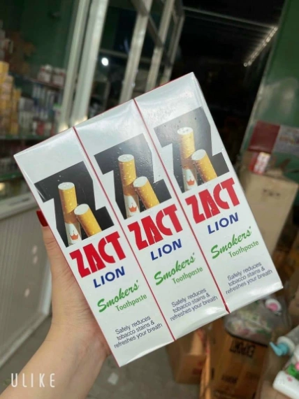 Kem đánh răng giảm vết ố vàng Zact Lion 160g Thái Lan  ảnh 5