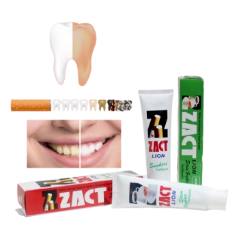 Ảnh sản phẩm Kem đánh răng giảm vết ố vàng Zact Lion 160g Thái Lan  1
