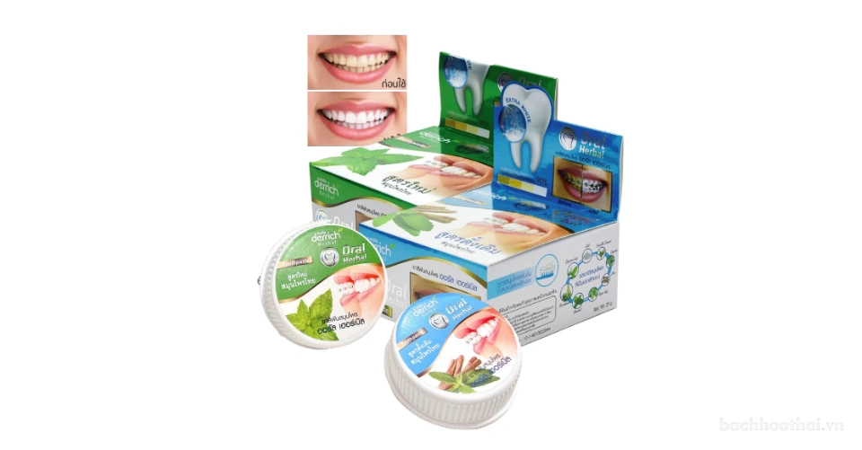 Kem tẩy trắng răng Derrich Oral Herbal