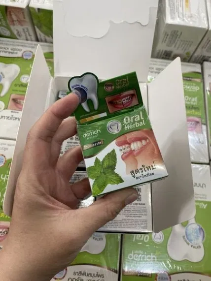 Kem tẩy trắng răng Derrich Oral Herbal Thái Lan ảnh 8