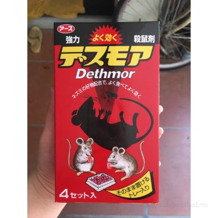 Viên diệt chuột Dethmor Nhật Bản hộp 4 vỉ ảnh 2