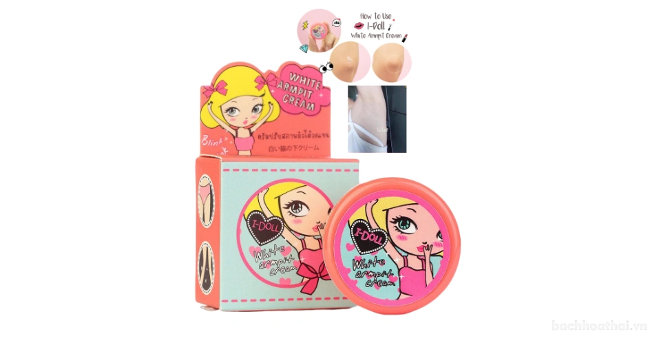 Kem xóa thâm nách, đầu gối, khuỷu tay I-Doll White Armpit Cream