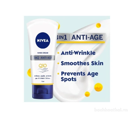 Dưỡng da tay chống nắng Nivea Hand Cream 3 in 1 Anti-age Q10 ảnh 8