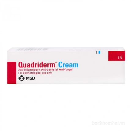 Kem bôi nấm ngứa vẩy nến viêm da Quadriderm Cream 5G ảnh 5