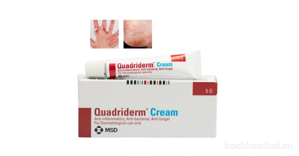 Kem bôi nấm ngứa vẩy nến viêm da Quadriderm Cream