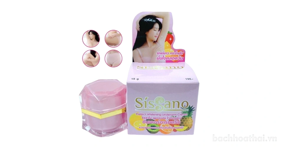 Kem trị thâm nách Sissano Perfect Whitening Underarm Cream 15g