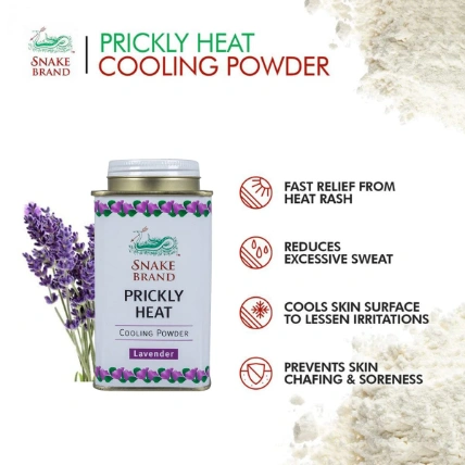 Phấn lạnh Snake Brand Prickly Heat Cooling Powder Thái Lan 140g  ảnh 3