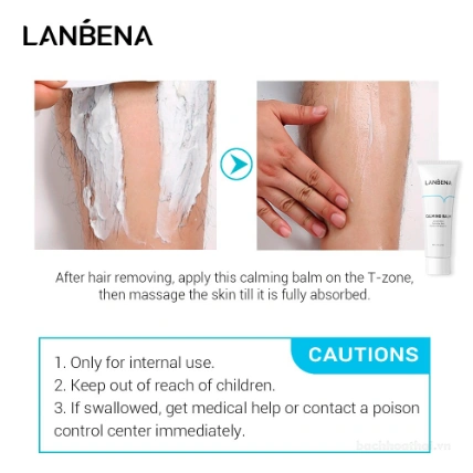 Set kem tẩy lông và dưỡng ẩm và phục hồi da Lanbena Hair Removal Cream Set ảnh 3