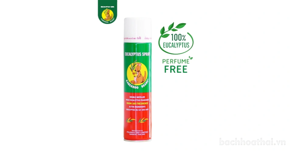 Xịt phòng tinh dầu tràm Kangaroo Eucalyptus Oil Spray