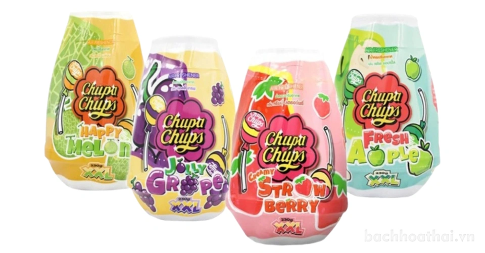 Sáp thơm phòng Gel Air Freshener Chupa Chups hương trái cây size lớn 230g