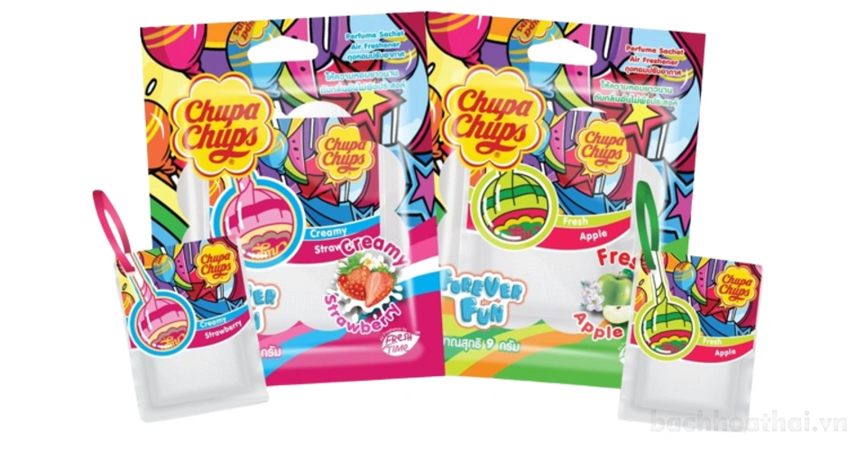 Túi thơm Chupa Chups Air Freshener Thái Lan hương kẹo trái cây (đủ 2 mùi)